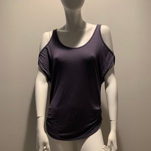 Perfect Grey Cold Shoulder Top